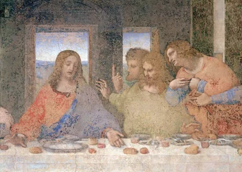 Das letzte Abendmahl, 1495-97 (nach der Restaurierung)